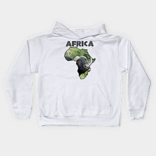 Africa Wildlife Continent Buffalo Grass Kids Hoodie